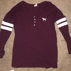 Victoria Secret Pink button up long sleeve